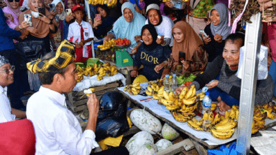 Kunjungi Pasar Laino Raha, Presiden Jokowi Disambut Lautan Masyarakat Muna